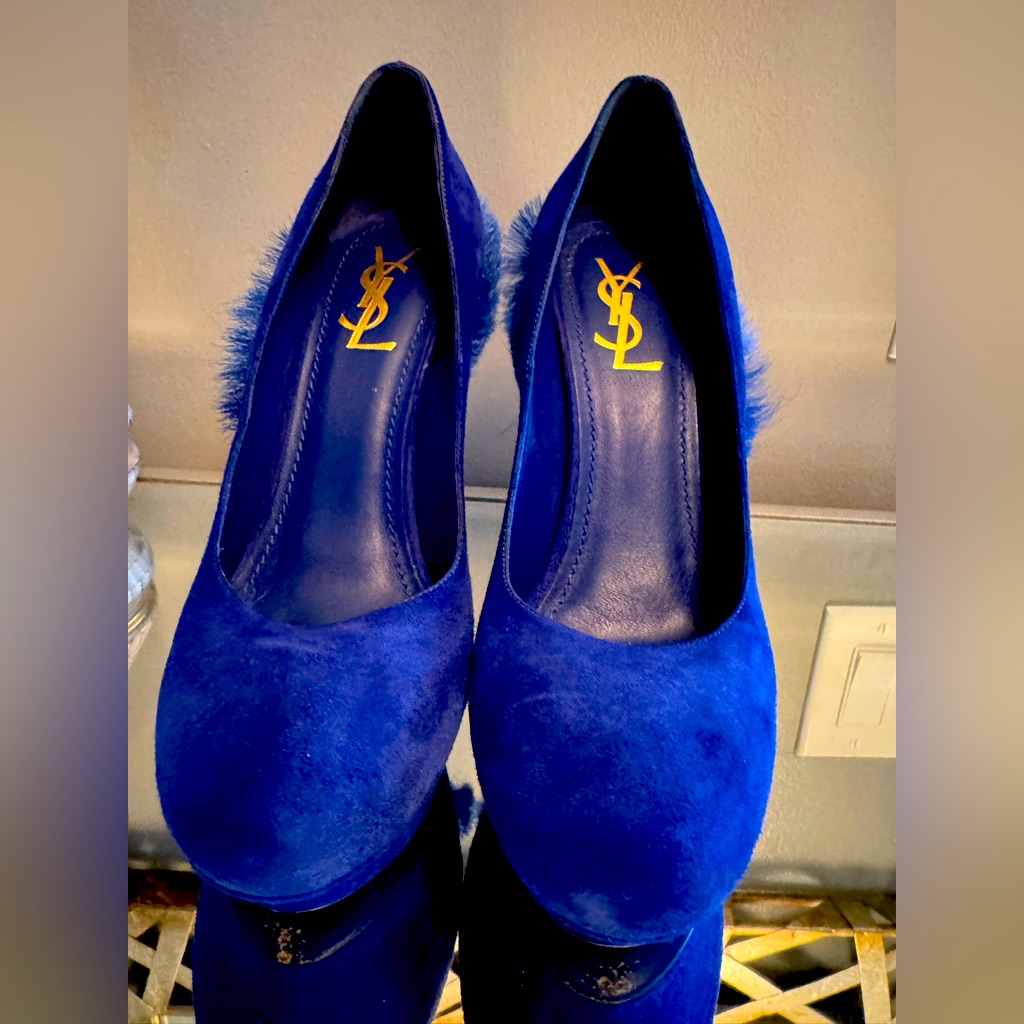 Ysl Saint Laurent Palais Blue Hair Mohawk